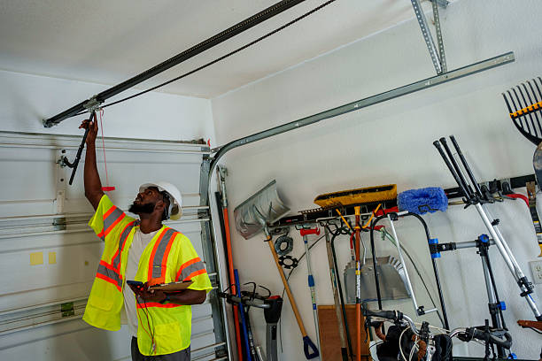 Professional Garage Door Roller Replacement technician working in Mineral Springs, AR